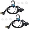 Selius Auricolare per walkie-talkie a 2 pin, con microfono e pulsante PTT