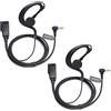 Selius Auricolare per walkie-talkie, cuffia radio a forma di G, con connettore da 2,5 mm a 1 pin e microfono PTT, compatibile con i modelli TLKR T60, T62, T80, T82, T92 e H2O