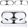 kwmobile adesivi antipolvere compatibili con Apple AirPods Pro - skin in metallo antipolvere in nero
