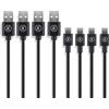 Wicked Chili Cavo USB tipo C a USB A [4 pezzi: 4 x 1m] Cavo di ricarica USB tipo C per Samsung Galaxy S10, Huawei P20 Lite, OnePlus 6, Nokia 7 Plus, LG G6, Motorola Moto G6 e dispositivi di tipo C - (1m, 3A)