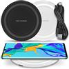 UC-Express Stazione di ricarica wireless QI per smartphone - Caricabatterie induttivo wireless da 15 W