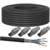 RedStar24 Cat 7 cavo sotterraneo cavo di rete cavo di installazione esterno UV esterno Rj45 spina CAT 8 20m 4x Cat8 spina senza attrezzi