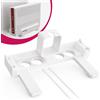 Mobilefox Staffa a parete e supporto per presa di corrente adatto al cavo FritzBox 6690/6591 | Staffa per router per montaggio a parete | Montaggio senza viti con supporto per alimentatore | Gestione cavi integrata