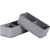 Unyqoos Contenitore pieghevole in tessuto Unyqoos®, 2 scomparti - Grigio, 13 x 28 x 10 cm, 25 L, tessuto 210D, organizer per armadio per calze e biancheria intima