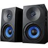Selius Altoparlante per gaming, stereo 2.0, amplificato integrato, 150 W, legno, woofer da 10,2 cm, nero