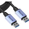 Selius Cavo dati USB 3.0/3.2 Gen 1, connettori USB-A a USB-A, velocità di trasferimento 5 Gbps, lunghezza 3 metri