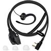 Selius Auricolare per walkie-talkie a 2 pin, con microfono e pulsante PTT