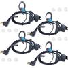 Selius Auricolare leggero a 2 pin per ricetrasmittente, con microfono e pulsante PTT (Push-to-Talk)