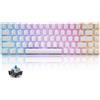 Selius Tastiera meccanica da gioco, cablata, compatta, con layout da 65%, retroilluminazione RGB a 18 LED, mini tastiera QWERTY da 68 tasti, con tasti completi e anti-ghosting, compatibile con PS4