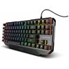 Selius Tastiera da gaming meccanica con switch rossi e illuminazione RGB