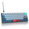 Selius Tastiera da gioco meccanica, 60%, 61 tasti con switch rossi, cablata e con retroilluminazione LED