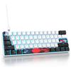 Selius Tastiera da gioco meccanica, 60%, con 61 tasti, interruttori lineari e retroilluminazione LED