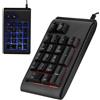 Selius Tastiera USB mini con 19 tasti, sensazione tattile meccanica, funzione di illuminazione, colore nero