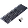Selius Tastiera wireless con touchpad, 1200 DPI, tastiera multimediale per PC/notebook/decoder TV, colore nero