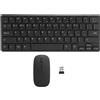 Selius Tastiera e mouse wireless, 2.4G, USB, ergonomici e silenziosi