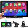 Selius Adattatore CarPlay wireless con schermo touchscreen da 7 pollici e Bluetooth 5.0