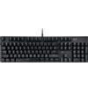 Selius Tastiera da gaming meccanica con retroilluminazione LED, 104 tasti, colore nero