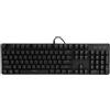 Selius Tastiera da gioco meccanica con interruttori blu, 104 tasti, retroilluminazione RGB per computer desktop/portatile (nera)