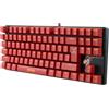 Selius Tastiera meccanica da gaming TKL con cavo, color marrone, con funzione anti-ghosting, compatibile con PC, Mac, PS5 e Xbox