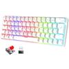 Selius Tastiera da gaming wireless e con illuminazione RGB, layout AZERTY, ultra compatta, 60%