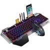 Selius Tastiera e mouse wireless, capacità 3000 mAh, retroilluminazione LED, design ergonomico
