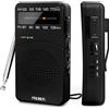 Selius Radio AM/FM portatile, con eccellente ricezione, manopola di sintonia con indicatore del segnale