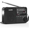 Selius Piccola radio portatile con AM/FM/SW e Bluetooth, ideale per l'uso all'aperto