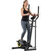SPORTNOW Ellittica da Casa con 8 Livelli di Resistenza App Bluetooth | Cyclette Ellittica Magnetica Silenziosa, Sensore di Pulsazioni, Monitor LCD, Pedali Antiscivolo, Ruote, Max 120kg