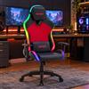 Nuwo Rapture Sedia Gaming LED RGB Ergonomica, Braccioli 2D, Rosso | Poltrona Gamer Reclinabile 180°, Tessuto Traspirante, Poggiatesta e Cuscino Lombare, Portata 150kg