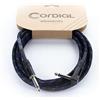 Cordial - ELEMENTS EI 3 PR-TWEED-BL, Cavo Sbilanciato, Jack TS (Mono)/Jack TS (Mono) Angolato 3 m Tweed Blu
