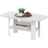 Furinno Design Semplice Tavolino, Legno, Bianco, 54.86 (D) x 90.17 (W) x 41.28 (H) cm