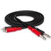 Hosa CPR-204, Stereo Interconnect, Dual 1/4 in TS to Dual RCA, 4 m