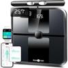 RunStar Bilancia Pesapersone Digitale, Monitor con 8 Elettrodi, 28 Metriche, Sincronizzazione App, BMI e Massa Muscolare - Bilancia da Bagno ad Alta Precisione con Display a 3 Valori