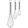 WMF Profi Plus - Set di 3 Fruste in Acciaio Inox Parzialmente Smerigliato, Frusta, Lavabile in Lavastoviglie