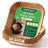 TopEsct 120 fogli di carta forno per friggitrice ad aria (capacità 4,5L-8L)20-24 cm | accessori in carta forno per friggitrici ad aria calda,compatibili con XL,COSORI,Philips, Cecotec,Midea e Russell Hobbs
