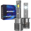 BEAMFLY H1 LED Lampadine, 50000LM 130W Lampadina Auto 12V Bianco 6500K | 800% Brillante, Raffreddamento con Tubo di Rame Spesso, IP68 Impermeabile, Aggiornamento Alogeno di Ricambio, 2 pezzi