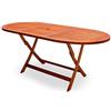 CASARIA Tavolo da Giardino in Legno di Acacia Pieghevole 160x85cm | Forma Ovale, Portata 80kg con Portaombrellone, per Esterno Balcone Terrazza, per 6 Persone, Certificato FSC