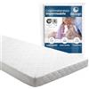 DOLCI SOGNI Materasso Bambini 120x200 - Materasso Letto Singolo - Alto 14cm, Schiuma Traspirante H2, Fodera Anallergica, Certificato Oeko Tex 100 e CertiPur, Antiacaro, Durevole - Made in Italy