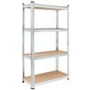 Monzana Scaffale Metallo 160x90x40cm | Carico Max. 700kg, 5 Pannelli MDF, Scaffalatura Metallo, Scaffali ad Alta Portata, Scaffale Cantina, Scaffali Metallo