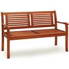 CASARIA Panchina da Giardino in Legno di Eucalipto | Resistente, 120x60x90cm, Portata 320kg, Panca da Esterno, Balcone, Terrazza, 2 Posti, Stabile e Robusta