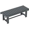 Outsunny Panchina da Esterni Impermeabile a 2 Posti, Grigio | Legno di Abete, Panchina Per Giardino e Terrazzo, Capacità Fino 250 kg, 110x38x35 cm