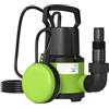 Outsunny Pompa Acqua Sporca/Pulita 400W 9.000L/h 7m Profondità Max Verde | Pompa Sommersa Acque Sporche, Gestisce Particelle fino a 15mm, Interruttore a Galleggiante