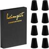 heimzeit Pomelli per Mobili Cone 8 Pezzi in Alluminio Nero | Pomelli Armadio di Alta Qualità Rotondo per Porte, Cassetti e Comodini, con foro e viti, Design Elegante