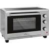 HOMCOM Fornetto Elettrico 30L con 3 Funzioni di Cottura 1600W Argento | Mini Forno Elettrico, Temperatura Regolabile e Timer, Include Teglia e Griglia