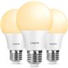 Lepro Lampadine LED E27 A60 806LM, 8.5W ≈ 60W, 2700K, Angolo 180°, 3pcs | Non Dimmable, CRI>80, LED Lampadina Super Luminosa, Nessuno Sfarfallio, Risparmio Energetico Superiore al 86%