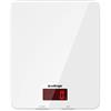 ACCUWEIGHT Bilancia da Cucina Digitale Piattaforma in Vetro Temperato, Bilancia Alimentare Multifunzionale 5 kg/11 libbre con Display LCD Retroilluminato, Funzione Tara Spegnimento Automatico Bianco