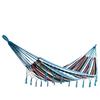 Detex Amaca da Giardino Portata 300kg 320x150cm Traspirante Frange Campeggio Giardino Interno Esterno Blu