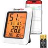 TempPro TP350 Termoigrometro per Casa Termometro Bluetooth da Interni | Monitor fino a 80m, Sensore Temp/Umidità, Retroilluminato, Esporta Dati Precedentemente ThermoPro
