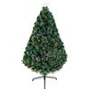 HOMCOM Albero di Natale Artificiale 120cm con Fibre Ottiche Luci LED Verde | Albero di Natale Luminoso, 130 Rami