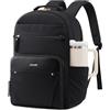 LOVEVOOK Zaino Donna, Impermeabile Zani porta PC 15.6 Pollici Zainetto da Lavoro, Elegante Zaino Computer Laptop Backpack da Università Viaggio Ufficio Scuola, Nero